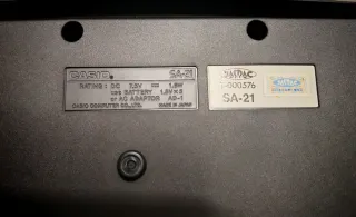 Tastiera Casio SA-21 Tone Bank