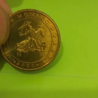 Moneta 50 centesimi Monaco 2002