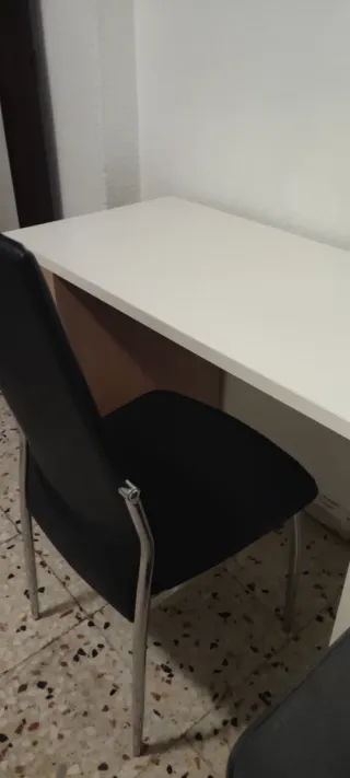 Escritorio 100x50 + Silla Negra adulto adolescente