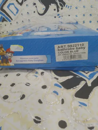 accappatoio paw patrol nickelodeon cotone nuovo