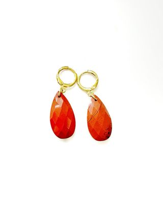 Pendientes jaspe rojo, piedra natural