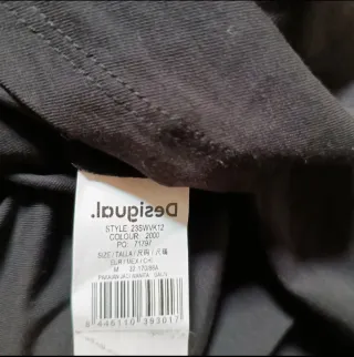 Vestido negro con estampado multicolor