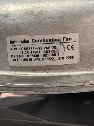 Torin-Sifan Ventilador Combustión 24V DC