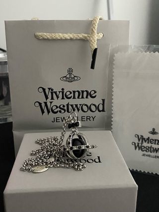 Collar Vivienne Westwood Orb Negro/Plata