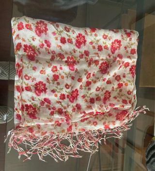 Sciarpa pashmina quadrata come nuova 100% viscosa