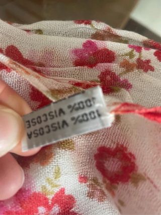 Sciarpa pashmina quadrata come nuova 100% viscosa
