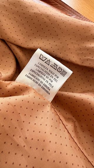 Chaqueta Cuero Vintage Talla 40 Mujer