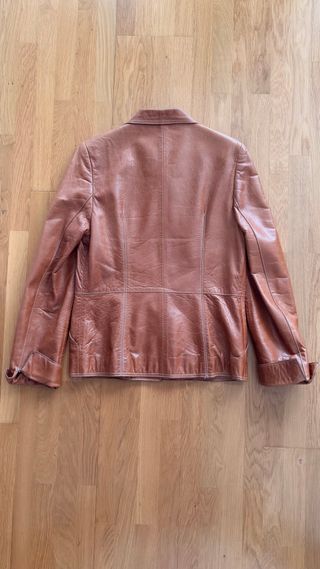 Chaqueta Cuero Vintage Talla 40 Mujer