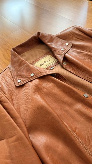 Chaqueta Cuero Vintage Talla 40 Mujer