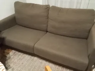 Sofá Cama Beige Tela