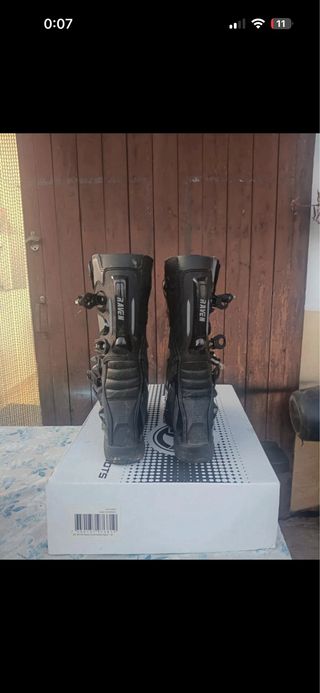 Botas Motocross Enduro Raven Negras