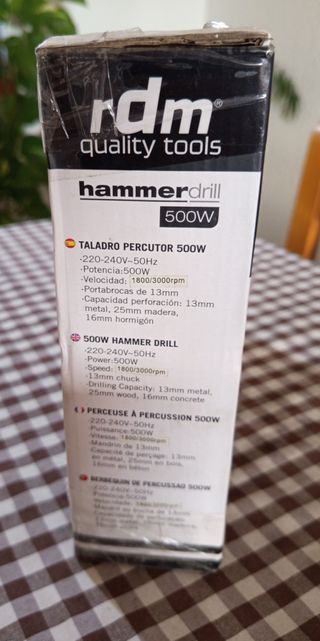 Taladro percutor reversible RDM Quality Tools