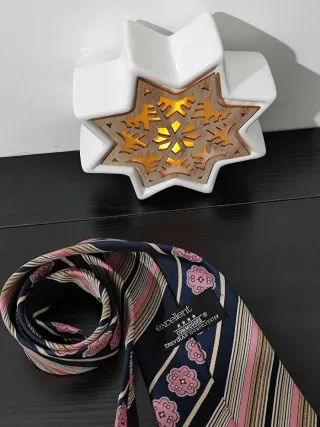 Corbata Vintage Commodore Azul y Rosa