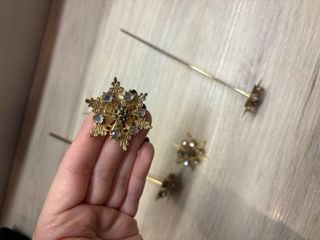 Pinchos Fallera/Huertana Dorados con Piedras