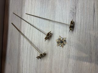 Pinchos Fallera/Huertana Dorados con Piedras