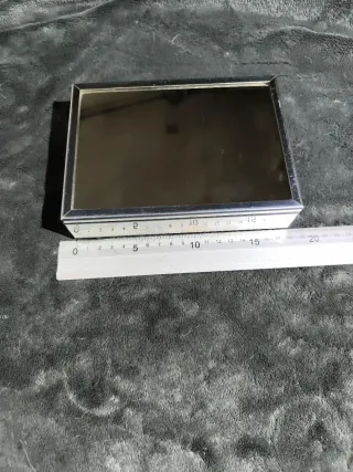 Caja joyero plateada con doble espejo