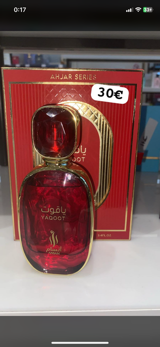 Perfume Ansam YAQOOT Rojo y Dorado