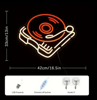 Lampada Neon Led "Giradischi"