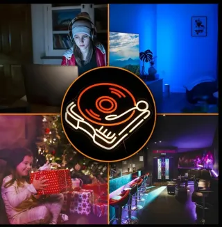 Lampada Neon Led "Giradischi"