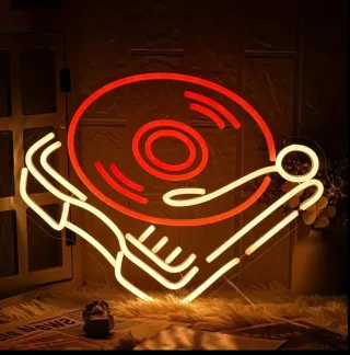 Lampada Neon Led "Giradischi"