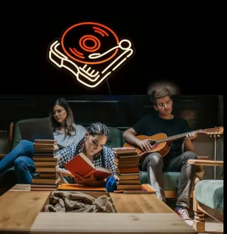 Lampada Neon Led "Giradischi"