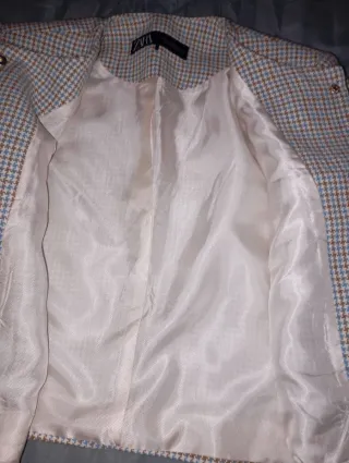 Conjunto Zara americana y falda pata gallo