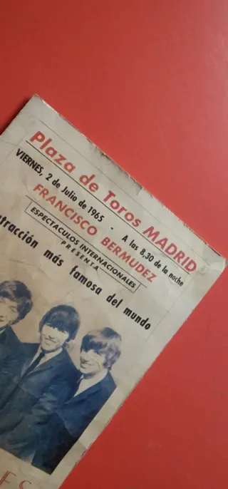 Programa Beatles Madrid 1965