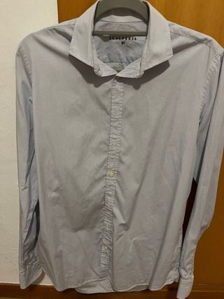 Camisa Scalpers Talla 40 Azul cuadros