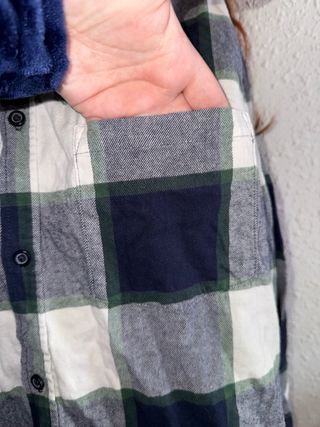 Camisa cuadros talla M hombre mujer kiabi algodón