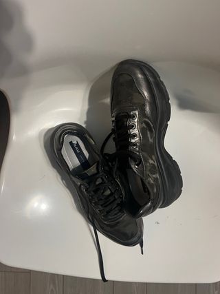 Scarpe donna FRAU nero/verde oliva