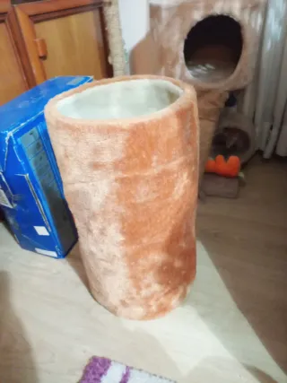 Juguete túnel gato naranja fleece