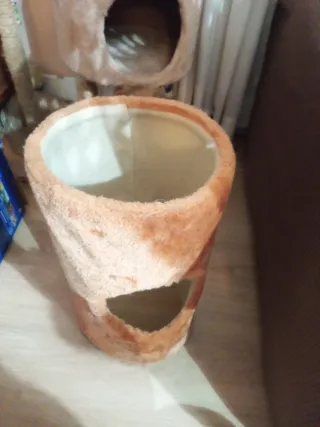 Juguete túnel gato naranja fleece