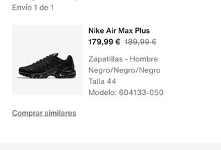 Nike Air Max Plus Bambas Negras