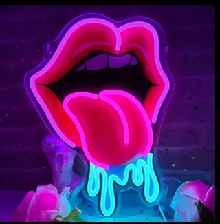 Lampada Neon Led "Rolling Stones"