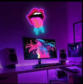 Lampada Neon Led "Rolling Stones"
