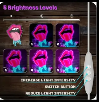 Lampada Neon Led "Rolling Stones"