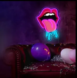 Lampada Neon Led "Rolling Stones"