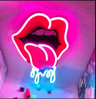 Lampada Neon Led "Rolling Stones"
