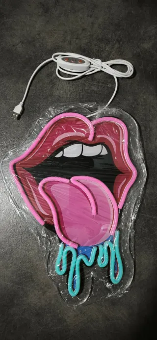 Lampada Neon Led "Rolling Stones"