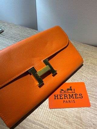 Bolso Hermès Naranja Dorado
