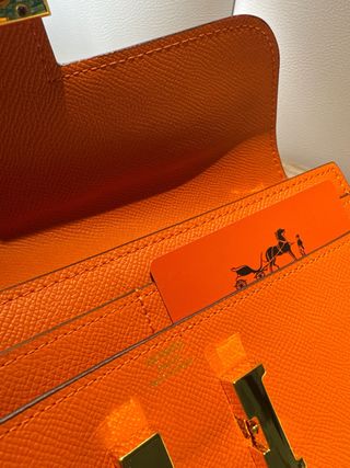 Bolso Hermès Naranja Dorado
