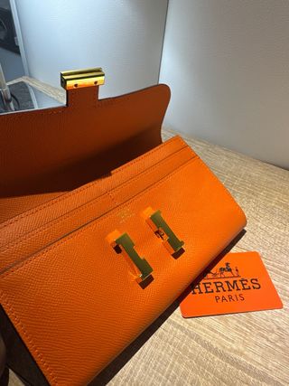 Bolso Hermès Naranja Dorado