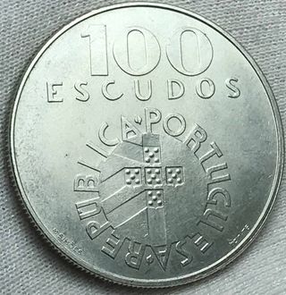 100 Escudos Plata Portugal 1976 + Regalo