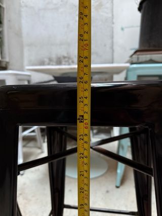 Taburetes sillas altas apilables de metal