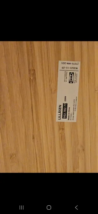 Escritorio Lillåsen Ikea Bambú y Metal