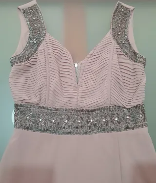 Vestido TFNC London rosa largo