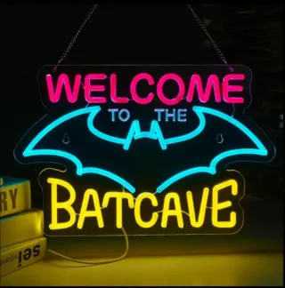 Lampada Neon Led "Welcome to the Batcave"