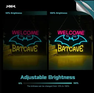 Lampada Neon Led "Welcome to the Batcave"