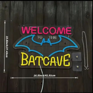 Lampada Neon Led "Welcome to the Batcave"