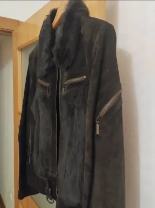 Chaqueta Piel Marrón Conejo